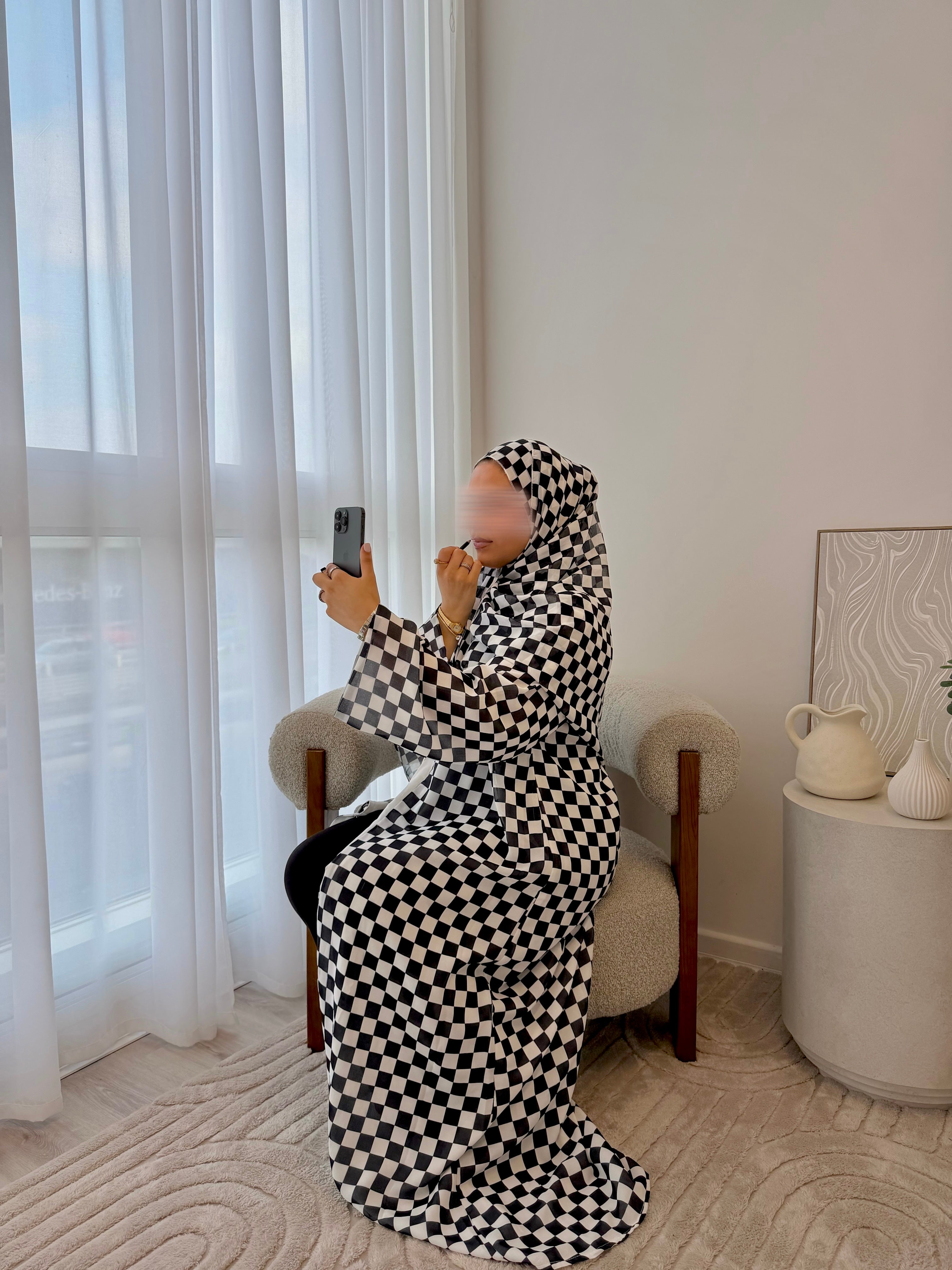 Checkered Abaya