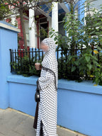 Dottie lace abaya