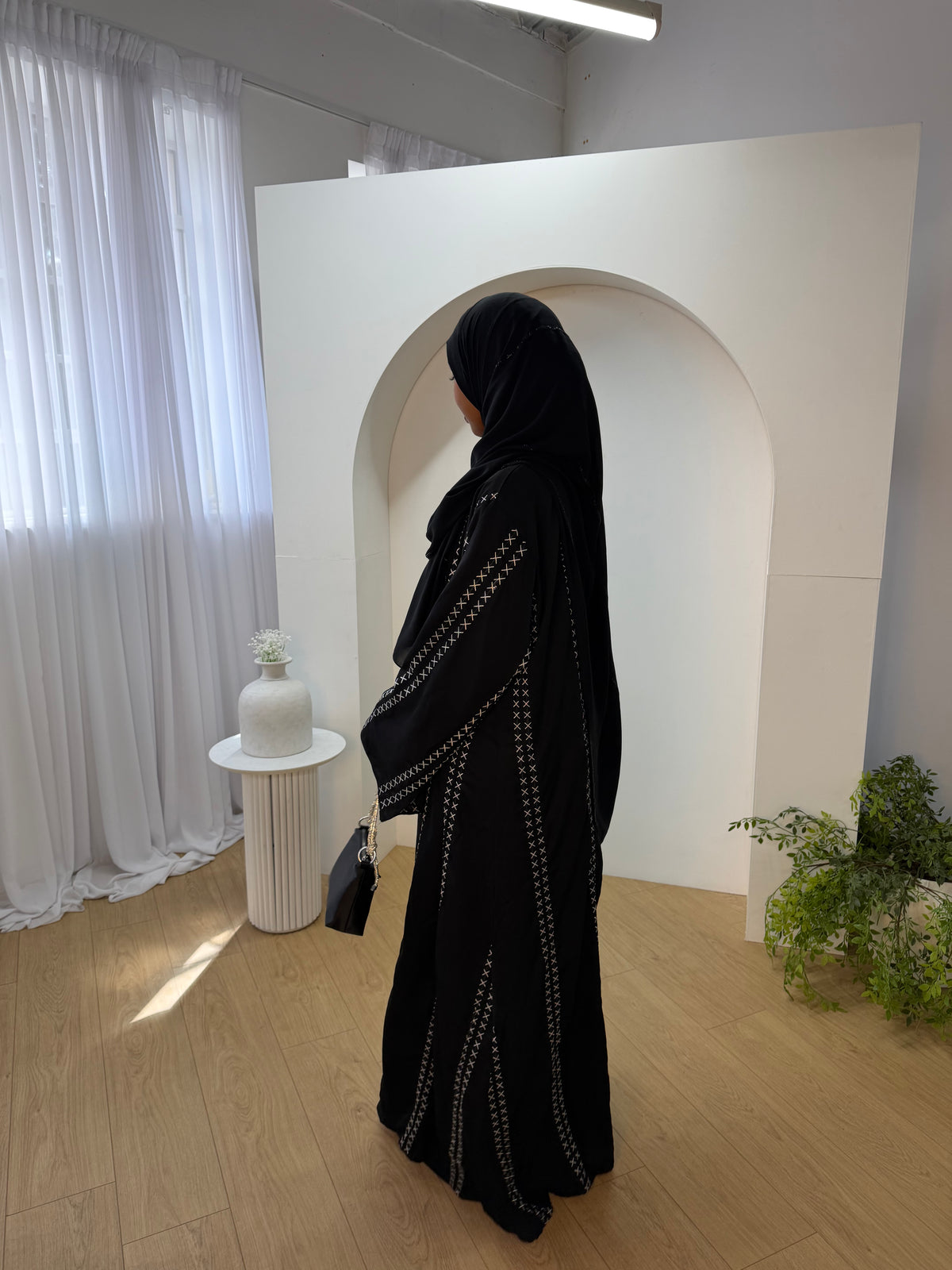 Black detailed Abaya