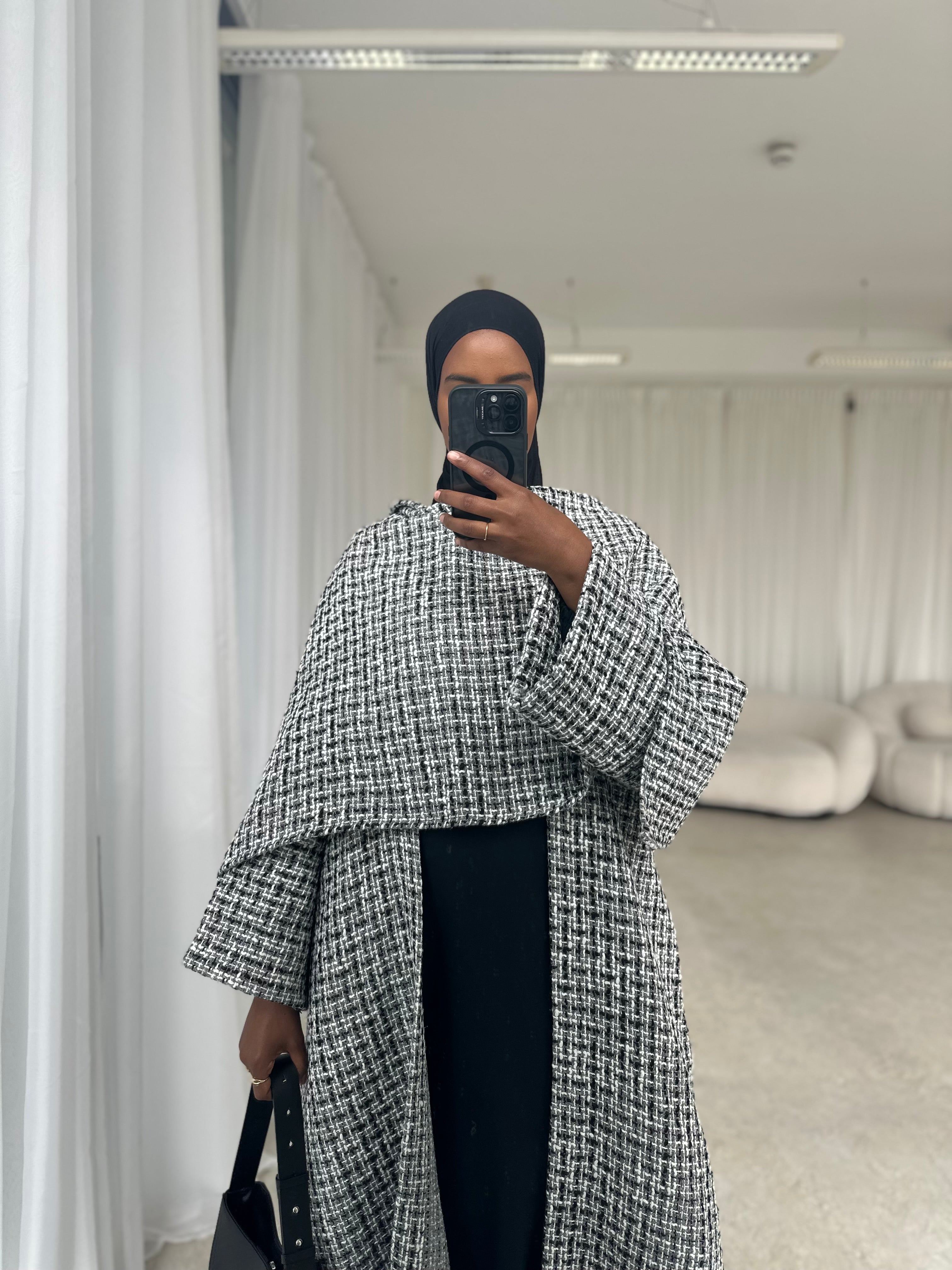Tweed Abaya Coat