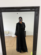 Black beaded abaya