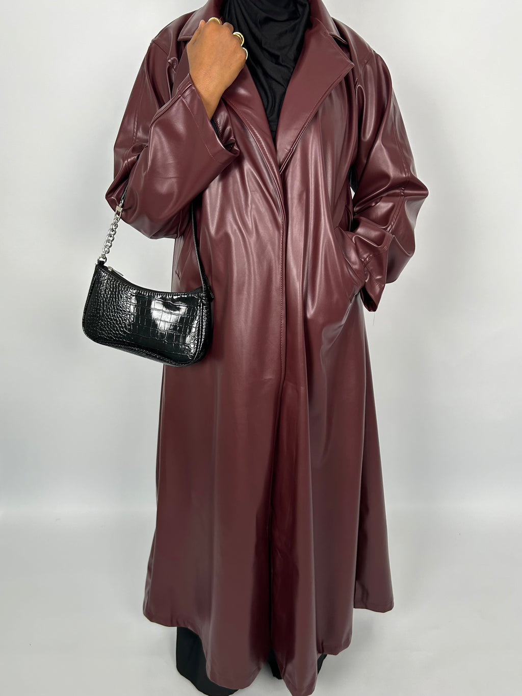 Leather Trench Abaya