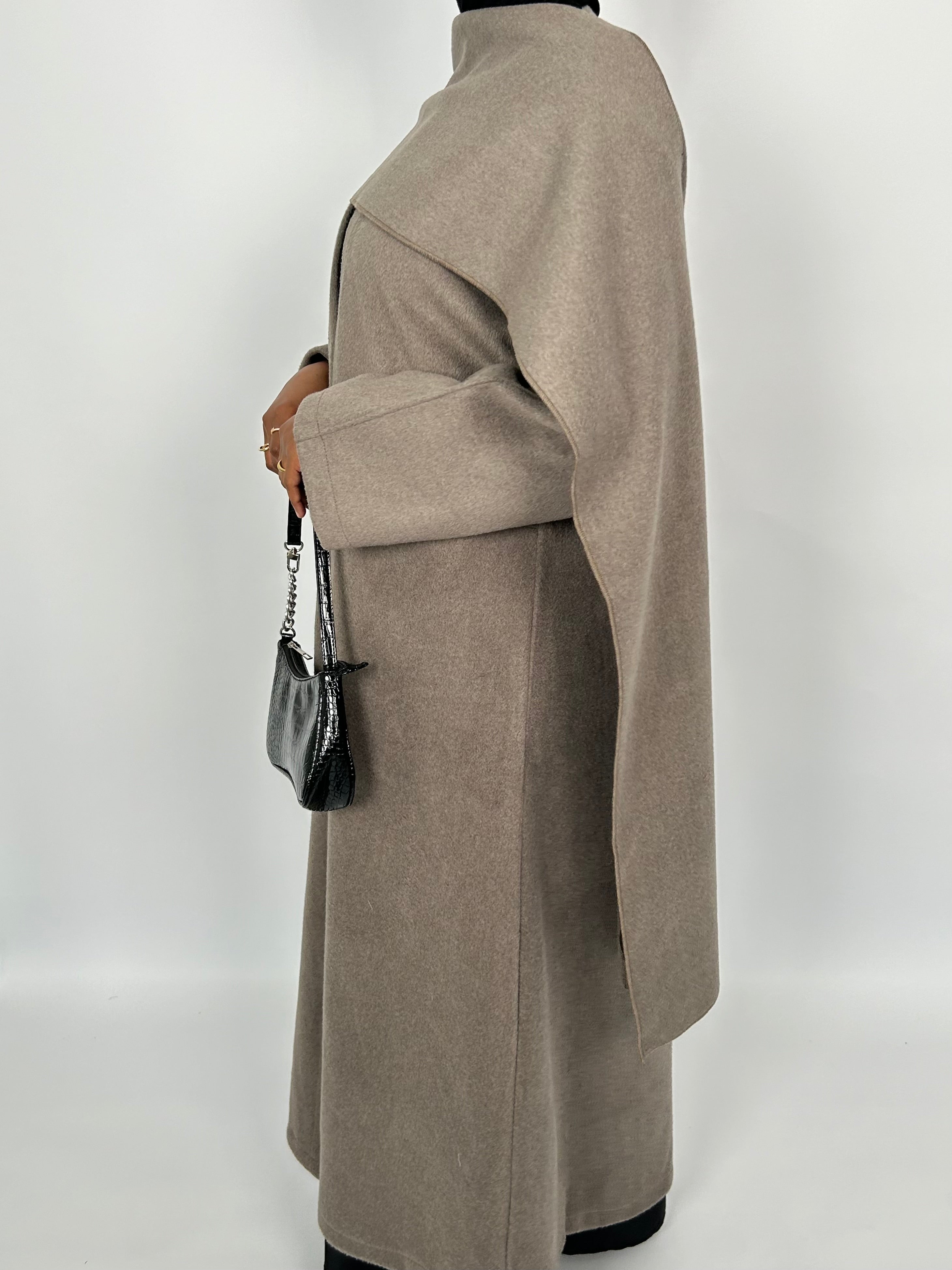 SALE~Brown Abaya Coat with Scarf