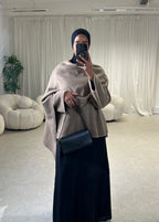 SALE~Coat with Asymmetric Scarf