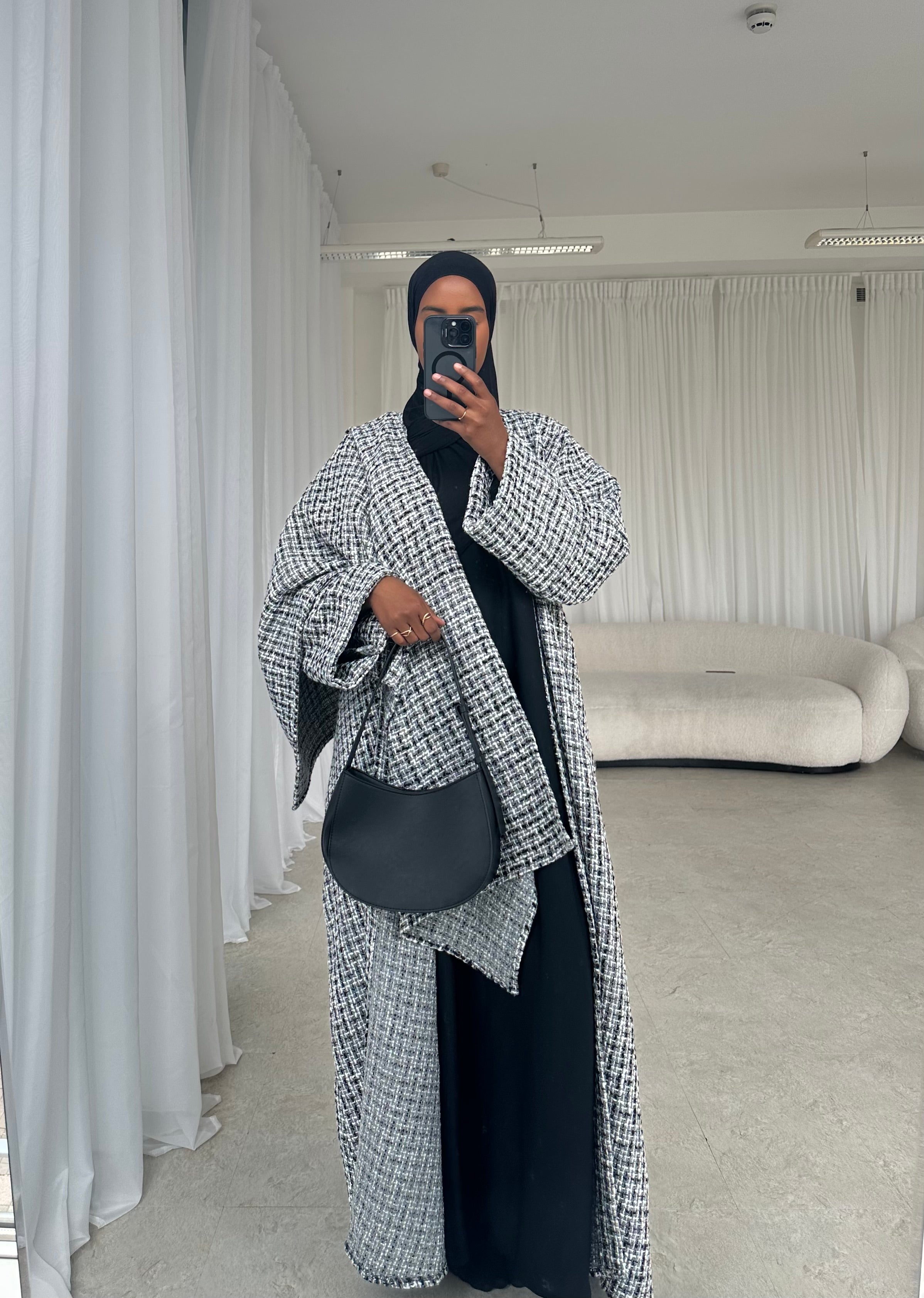 Tweed Abaya Coat