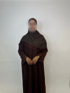 Brown Closed Lace Abaya set