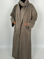 SALE~Brown Abaya Coat with Scarf