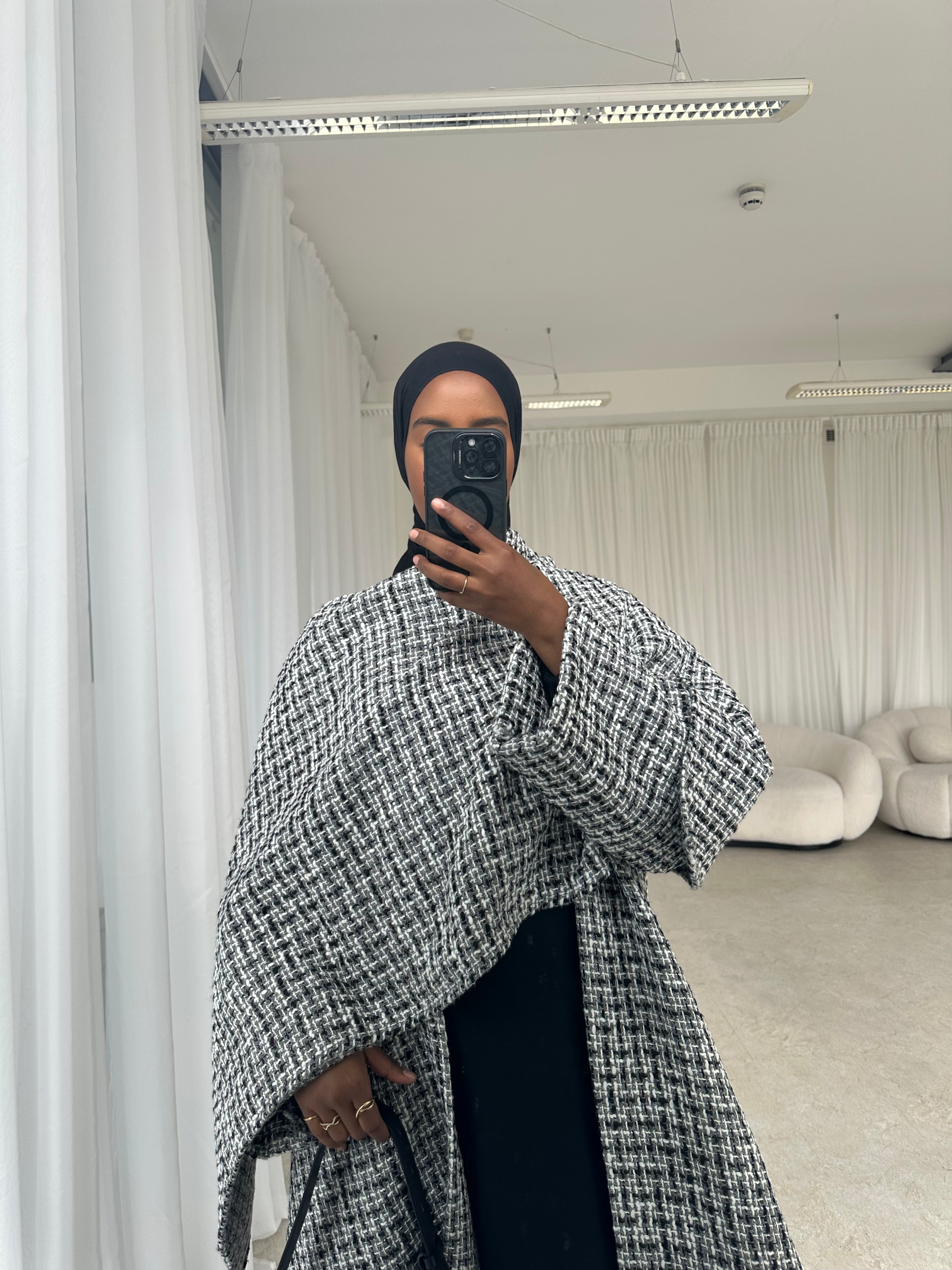 Tweed Abaya Coat
