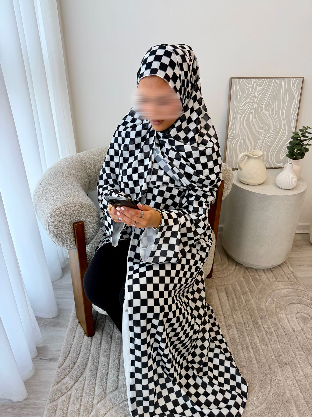 Checkered Abaya