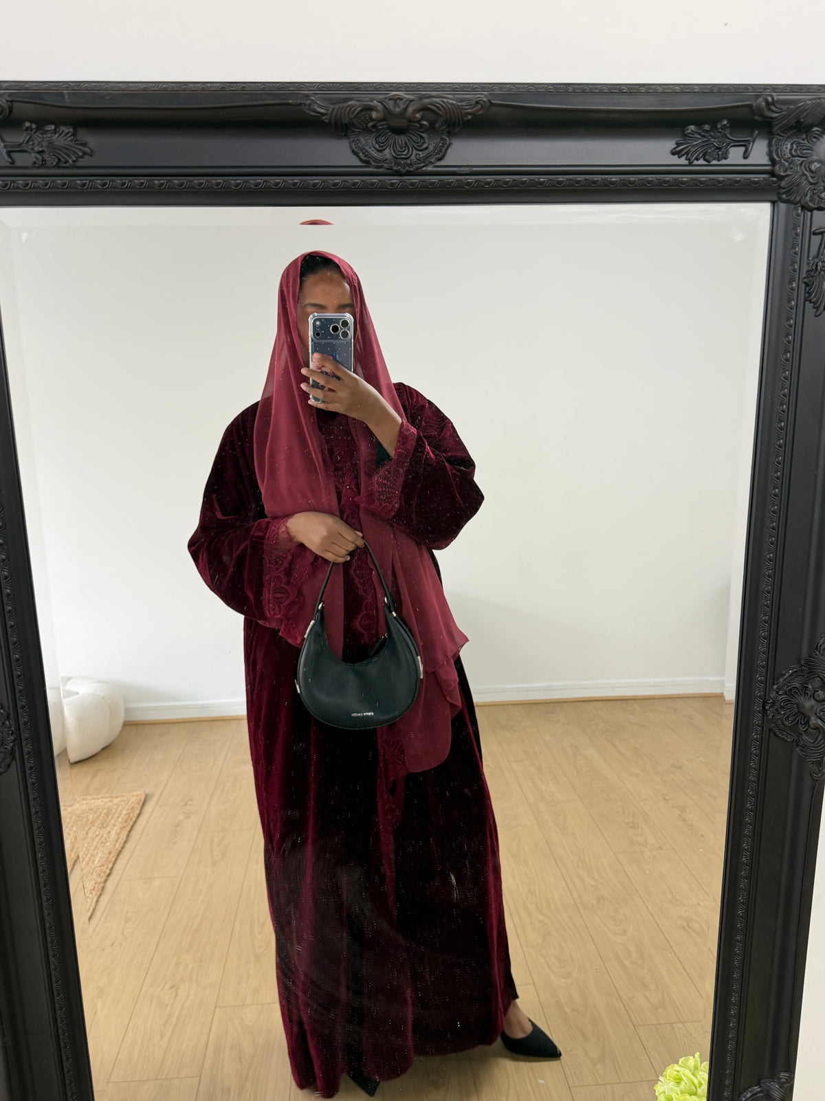 Burgundy Velvet Lace