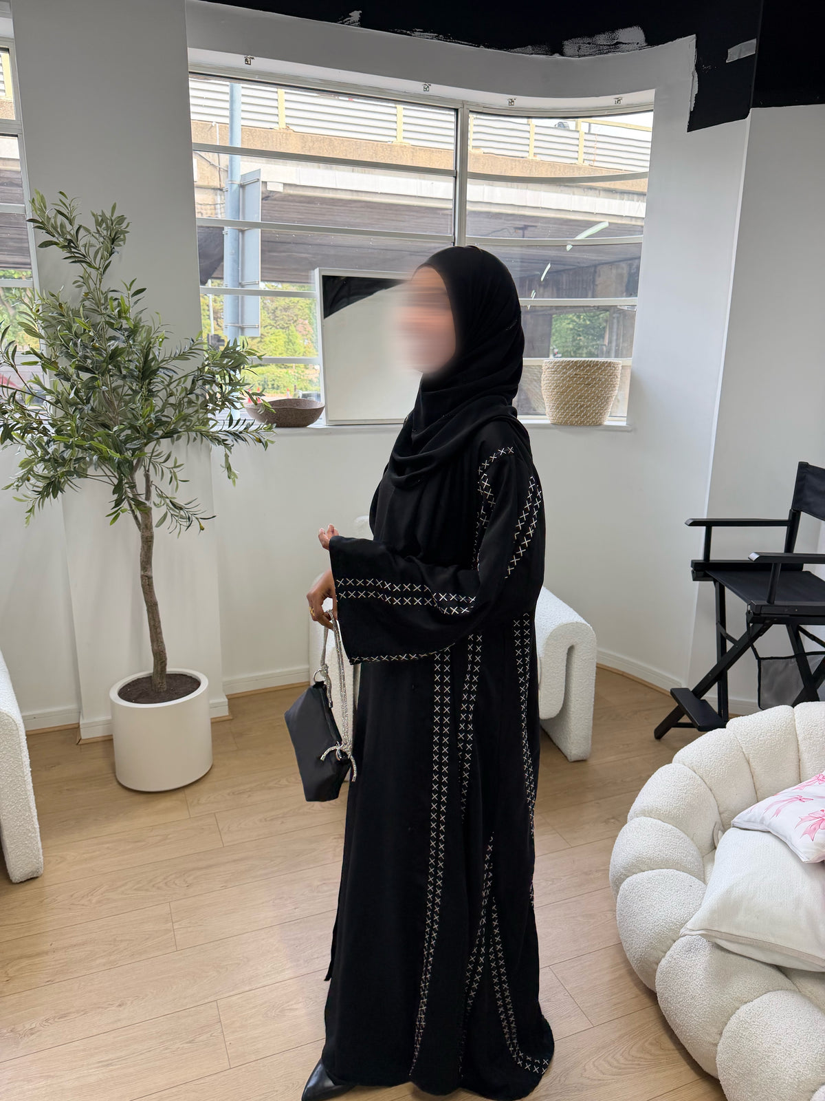 Black detailed Abaya
