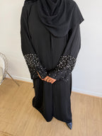 Black beaded abaya