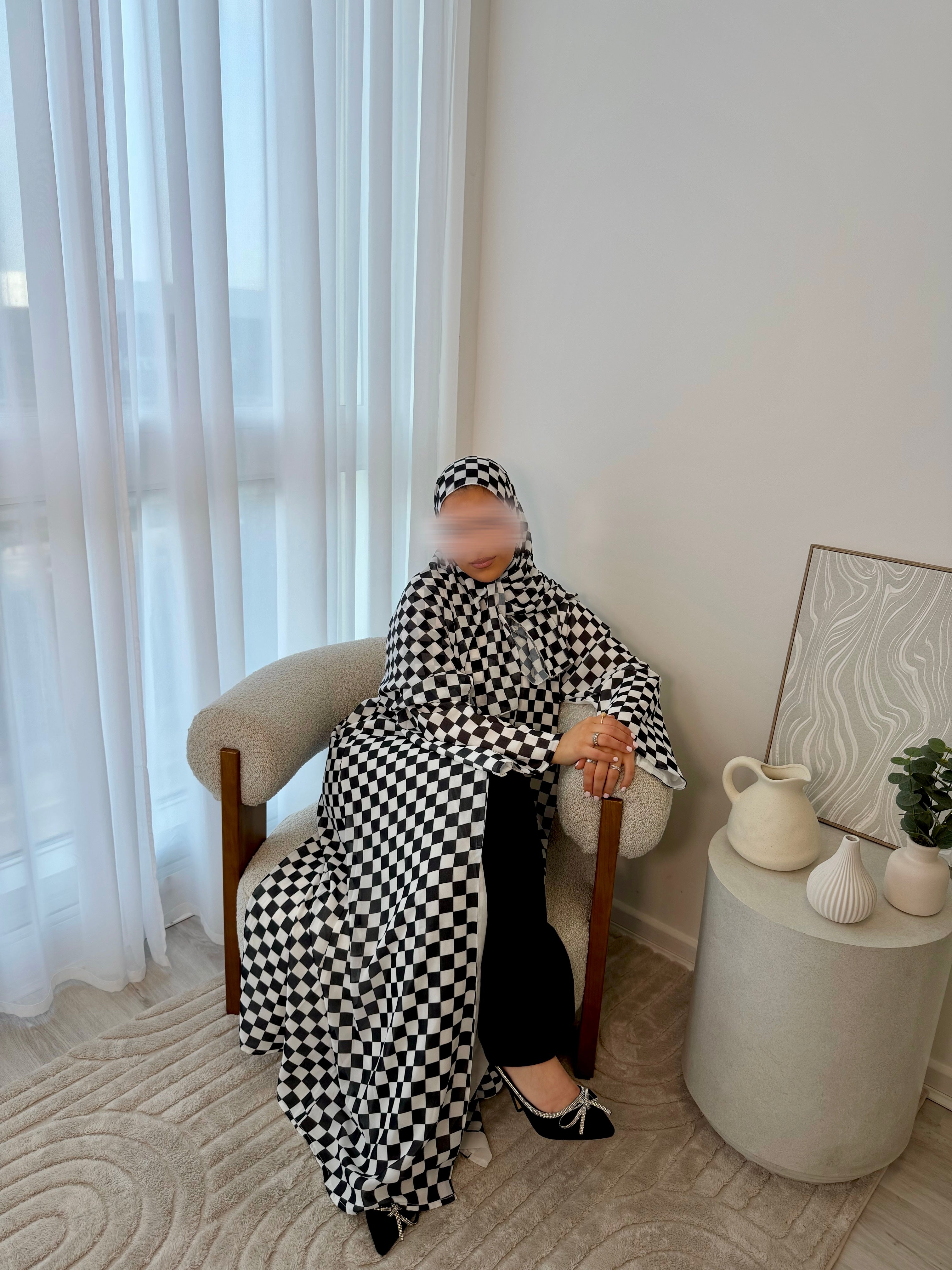 Checkered Abaya