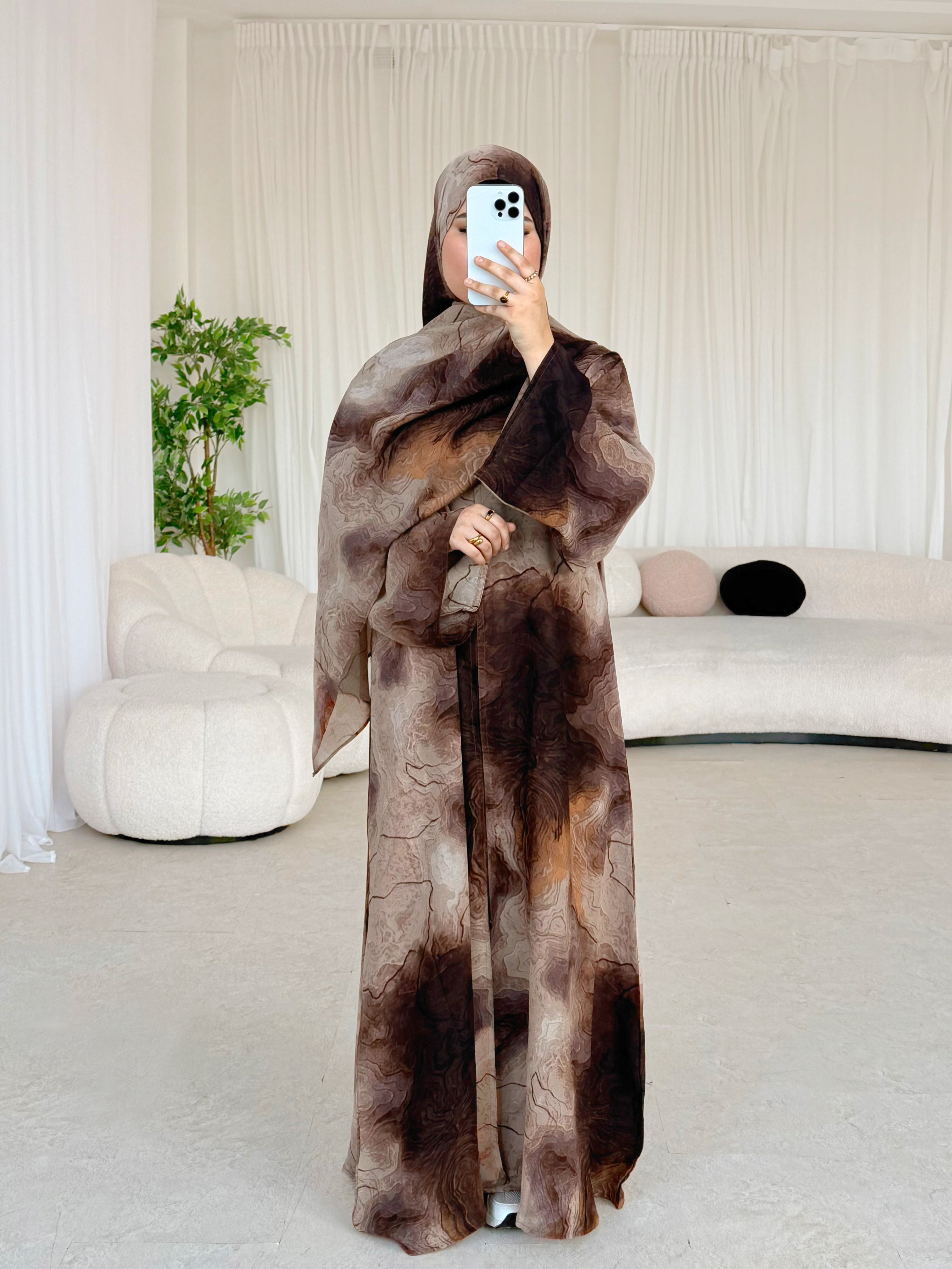 Marbella Luxe Open Abaya Set